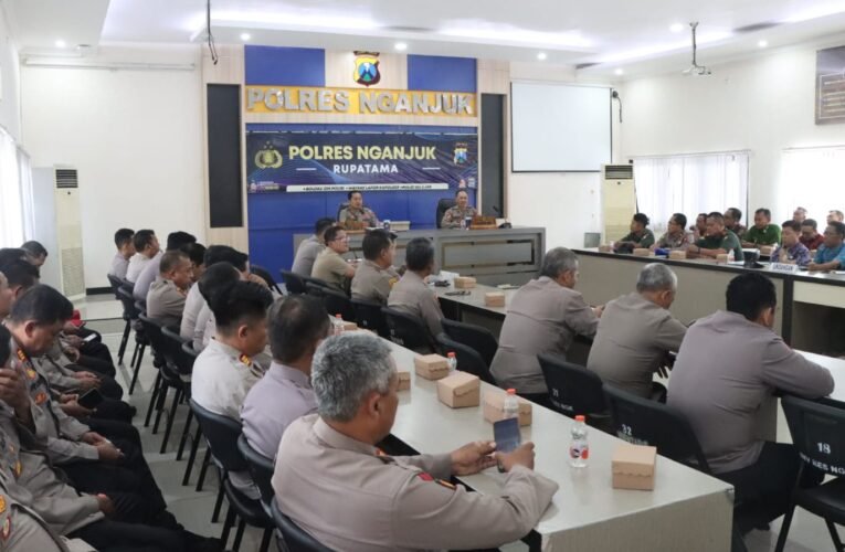 Rakor Lintas Sektoral Ops Lilin Semeru 2025, Polres Nganjuk Matangkan Kesiapan Nataru