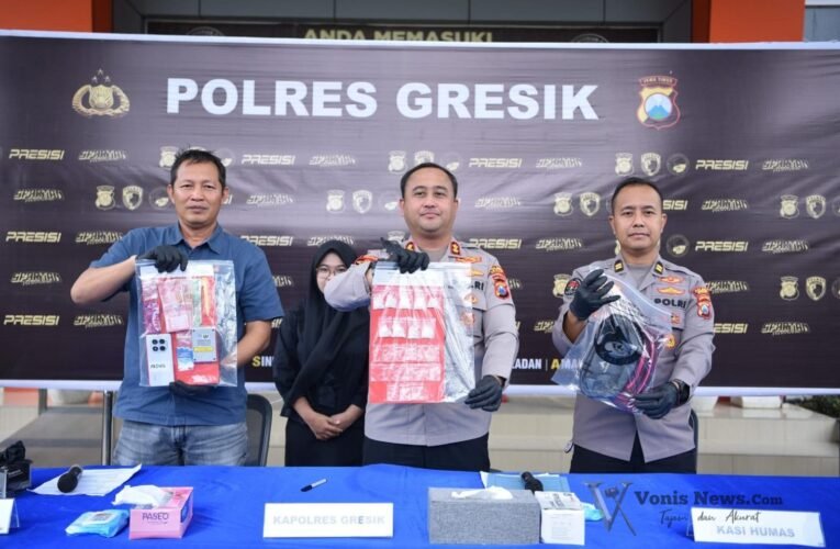 Polres Gresik Ungkap Kasus Narkoba, Residivis Ditangkap dengan 51,11 Gram Sabu
