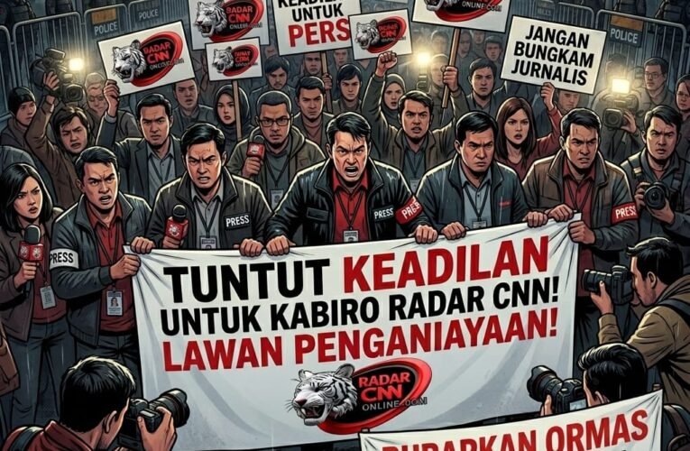 Jurnalis Radar CNN  Gelar Aksi, Tuntut Keadilan atas Penganiayaan Kabiro Surabaya*