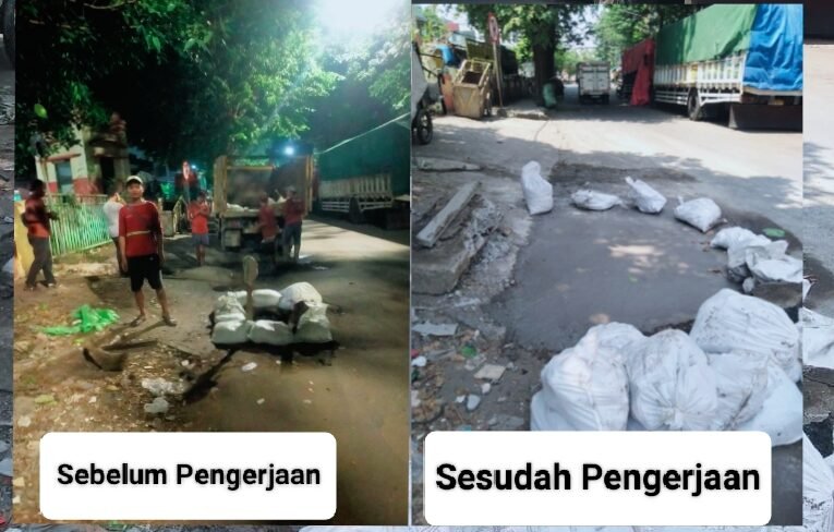 Buktikan Komitmennya Pemkot Surabaya Merespon Cepat Jalan Berlubang di Semut Kali