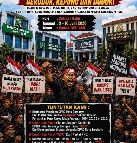 AMI Ancam Kepung DPRD Surabaya dan Kantor PKB, Desak Oknum Anggota Dewan Dipecat