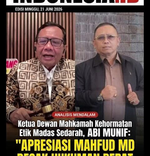 Ketua Dewan Mahkamah Kehormatan Etik Madas Sedarah, Abi Munif:*Apresiasi Mahfud MD Desak Hukuman Berat Koruptor BGN
