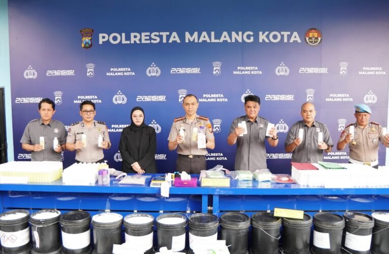 Polresta Malang Kota Bongkar Peredaran Kosmetik Ilegal Omzet Tembus Rp.100 Juta
