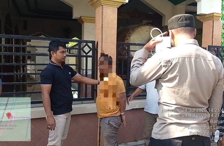 Polres Lamongan Ungkap Kasus Pencurian Kotak Amal Masjid, Tersangka Residivis Diamankan