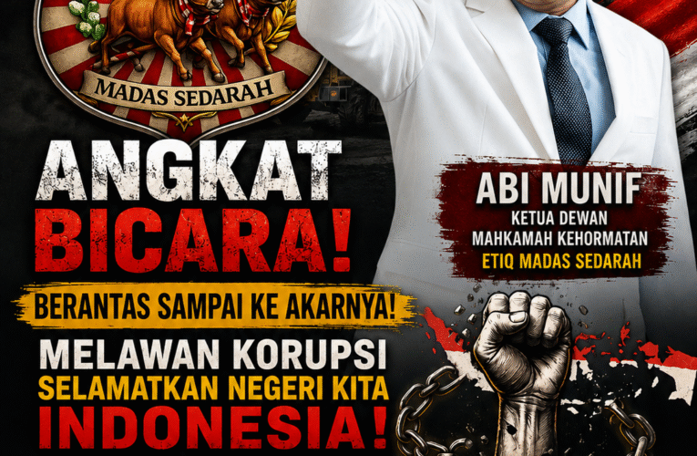 Abi Munif Serukan Pemberantasan Korupsi hingga ke Akar, Dukung Penegakan Hukum Secara Transparan